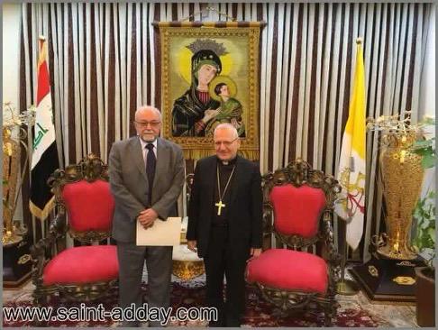 With Patriarch Louis Raphael Sako, 2018